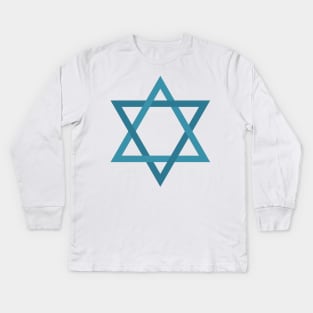 Star of David shape icon in flat design Kids Long Sleeve T-Shirt